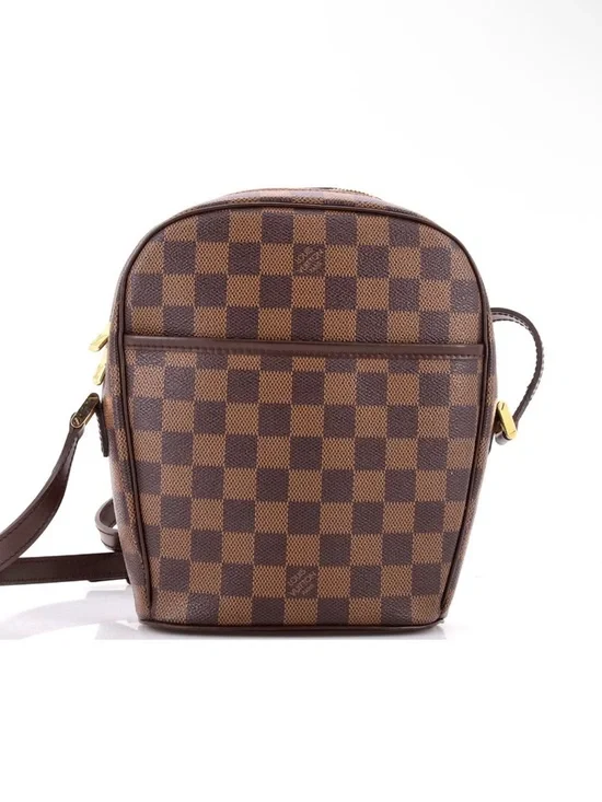 Louis Vuitton Ipanema PM shoulder bag featuring the iconic Damier Ebene canvas. - Picture 2 of 10